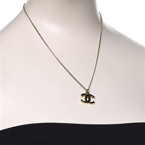 chanel black with gold chain|chanel gold necklaces for women.